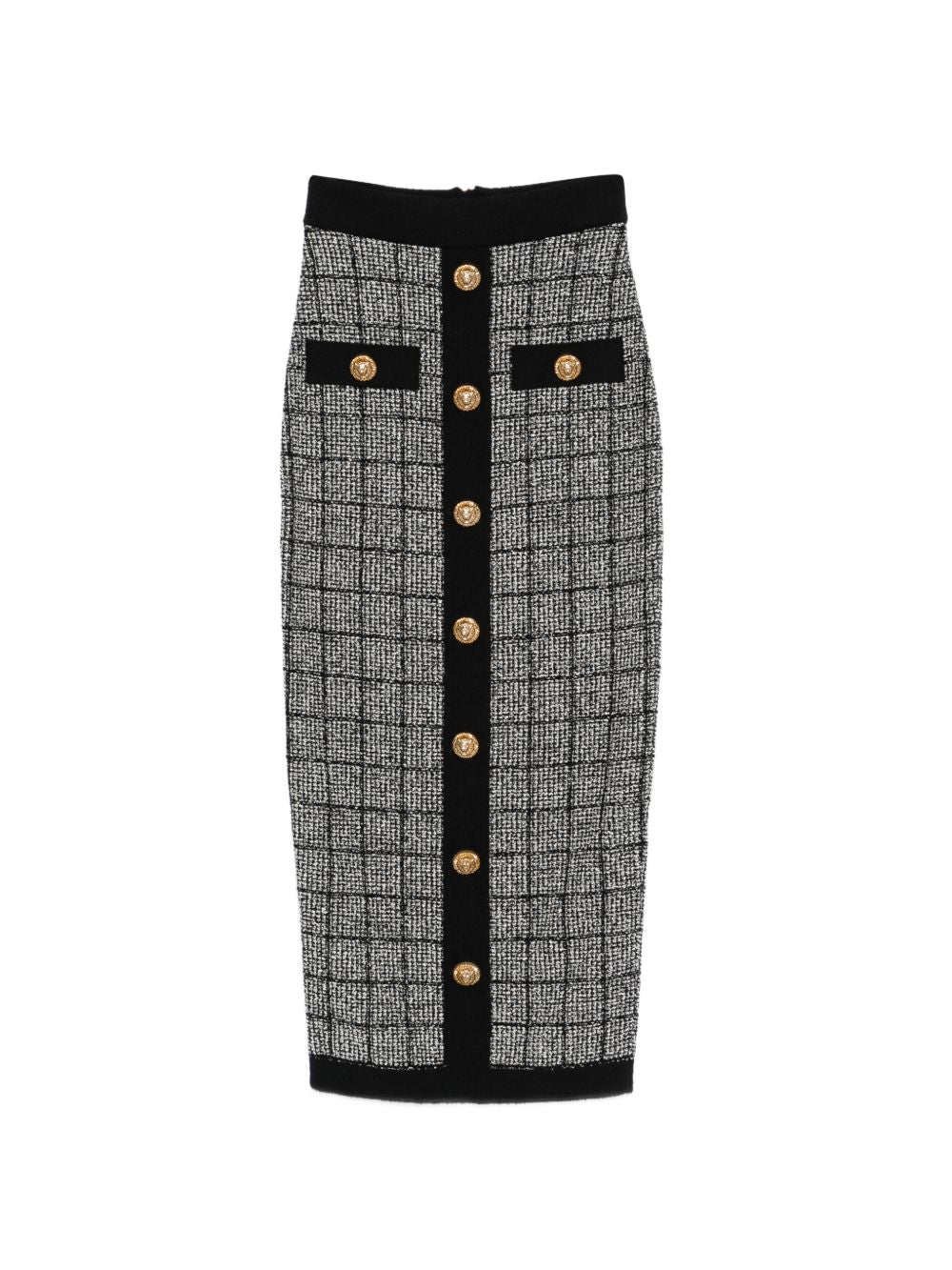 Balmain Women's Tweed Long Skirt