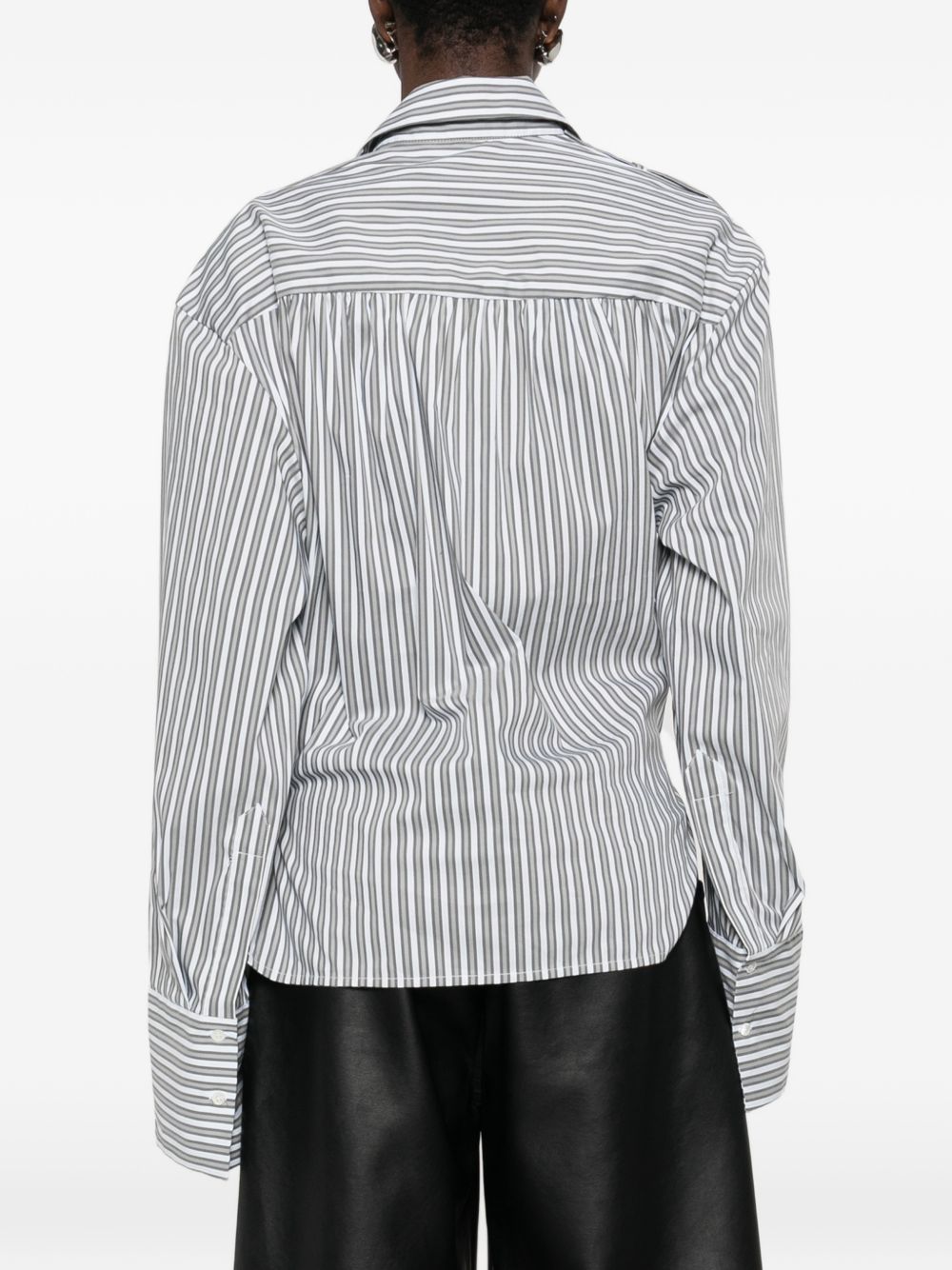 Iro Women's Lace Striped Cotton Shirt