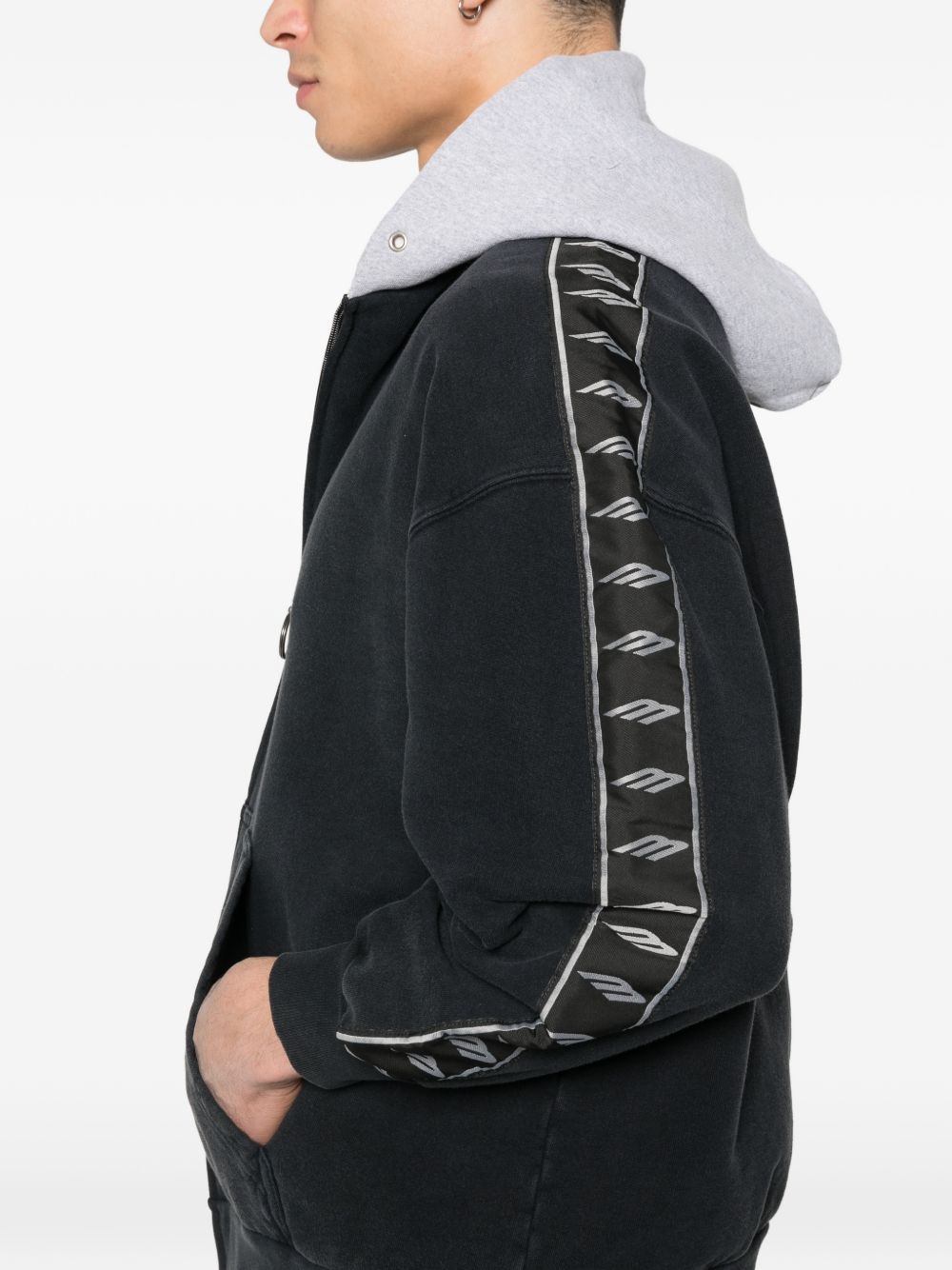 Balenciaga Men's Cotton Zip-Up Hoodie