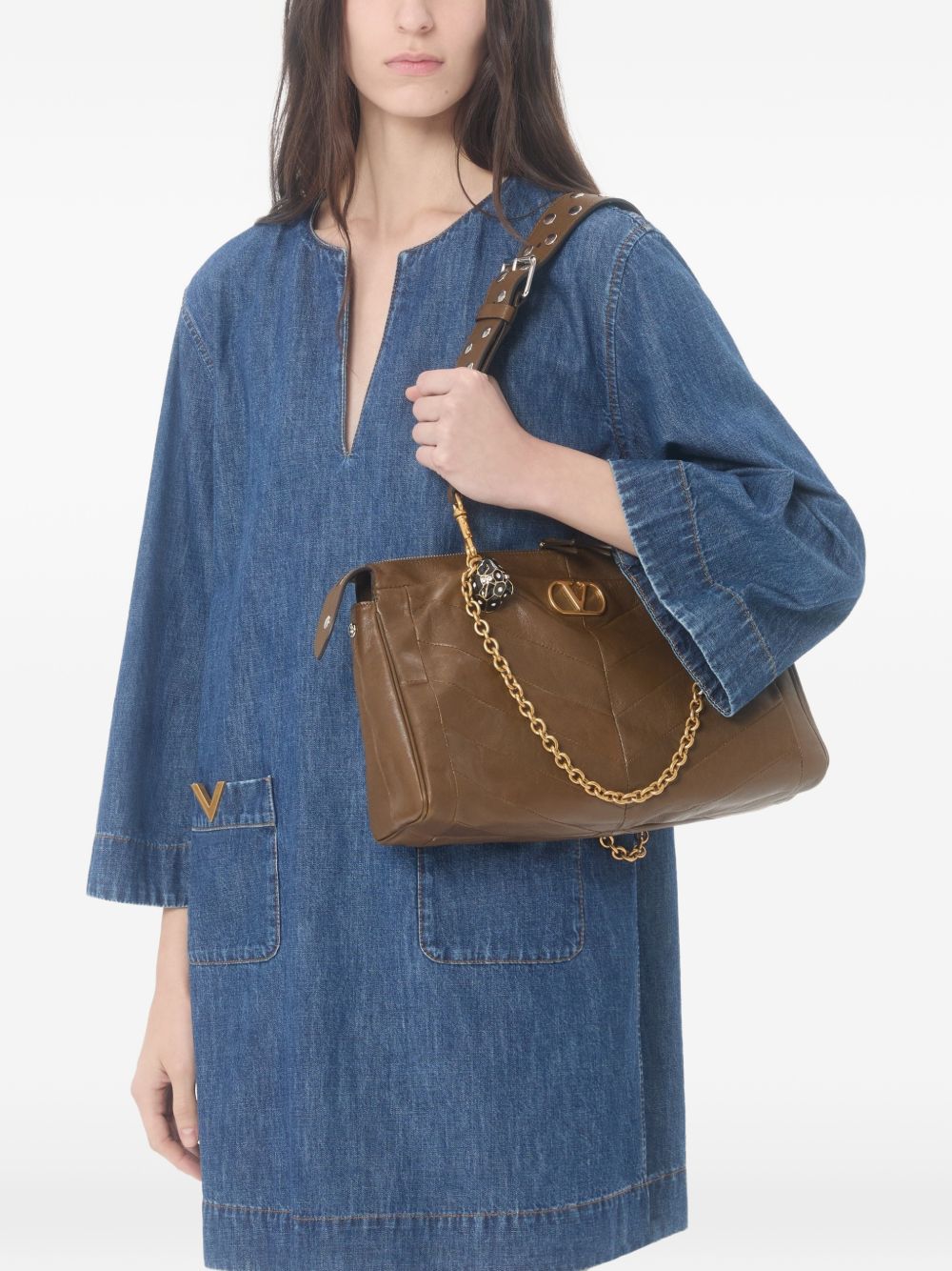 Valentino Women's Vlogo Signature Denim Short Dress