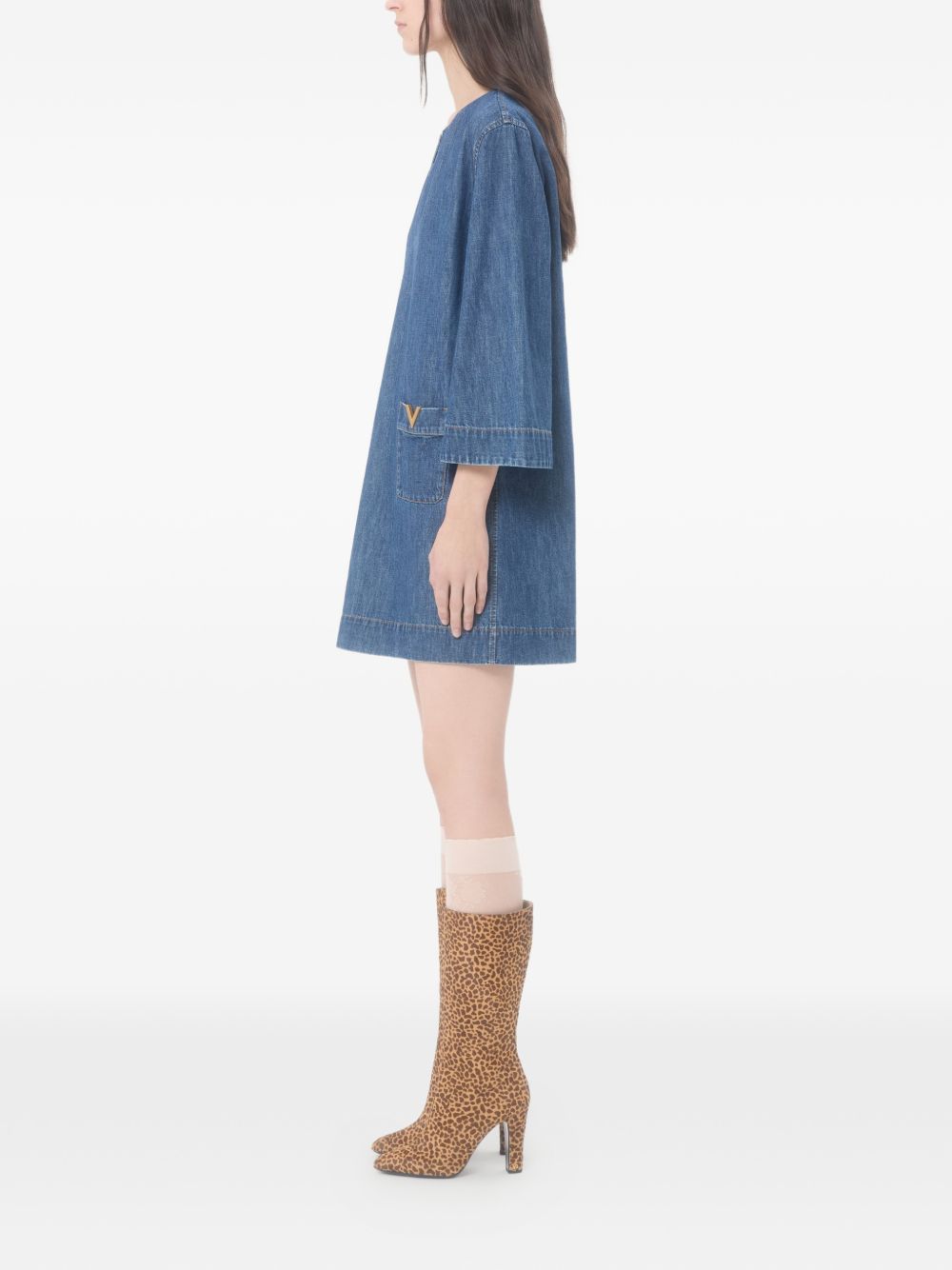 Valentino Women's Vlogo Signature Denim Short Dress