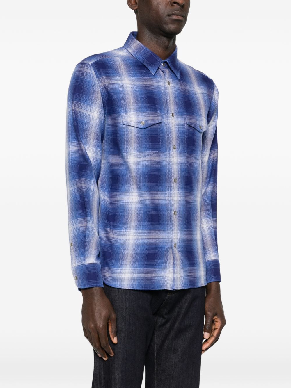 Tom Ford Men's Cotton Checked Shirt