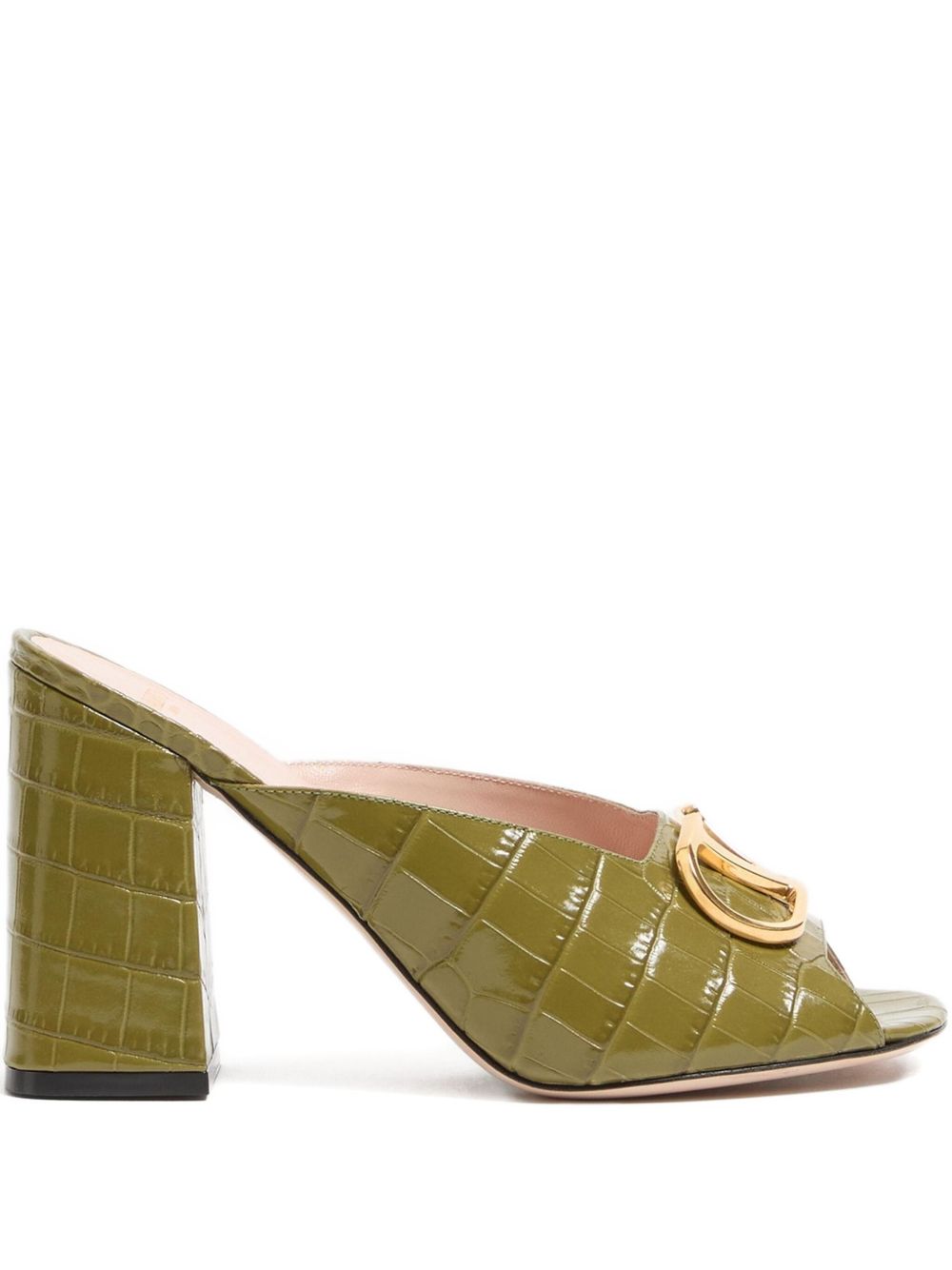 Valentino Garavani Women's Vlogo Signature Slide Sandal In Printed Calfskin 95Mm