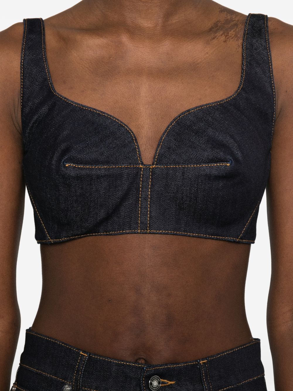Givenchy Women's Denim Cotton Bra Top