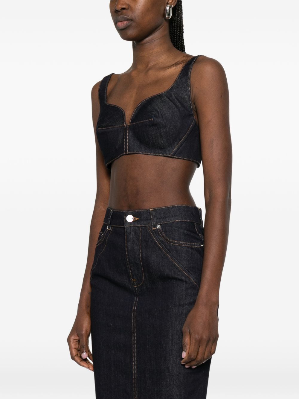 Givenchy Women's Denim Cotton Bra Top