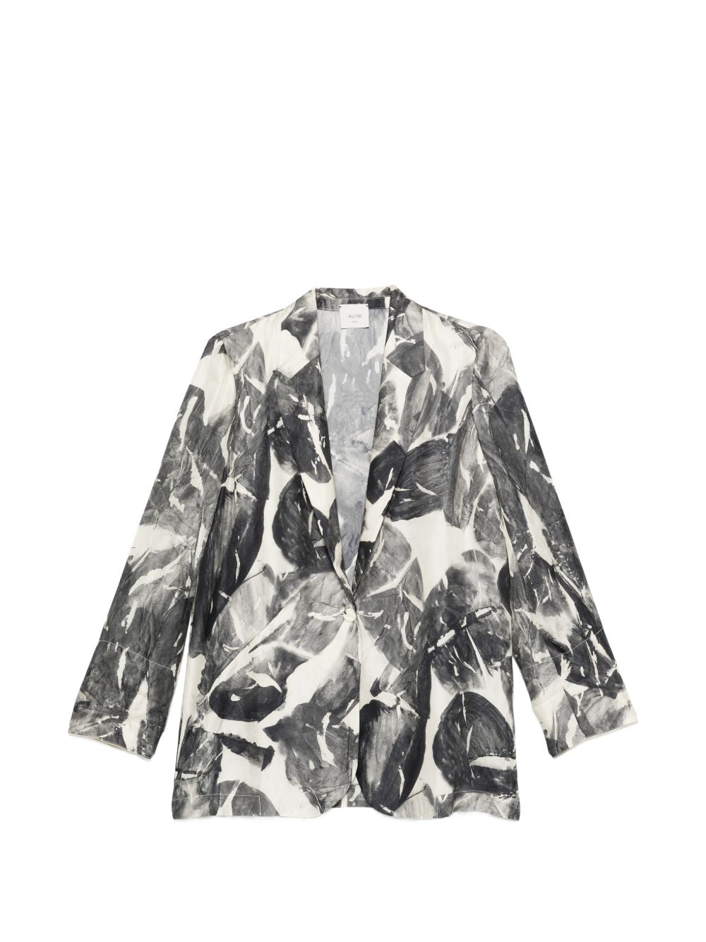 Alysi Women's Silk & Nylon Printed Single-Breasted Jacket