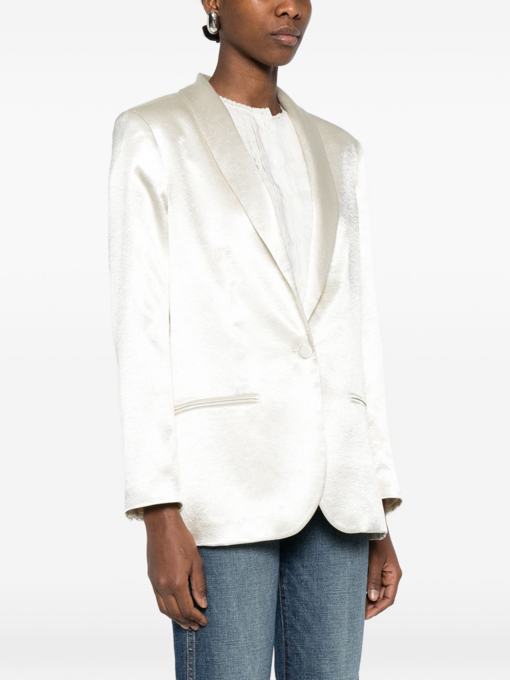 Alysi Women's Silk & Nylon Single-Breasted Blazer Jacket