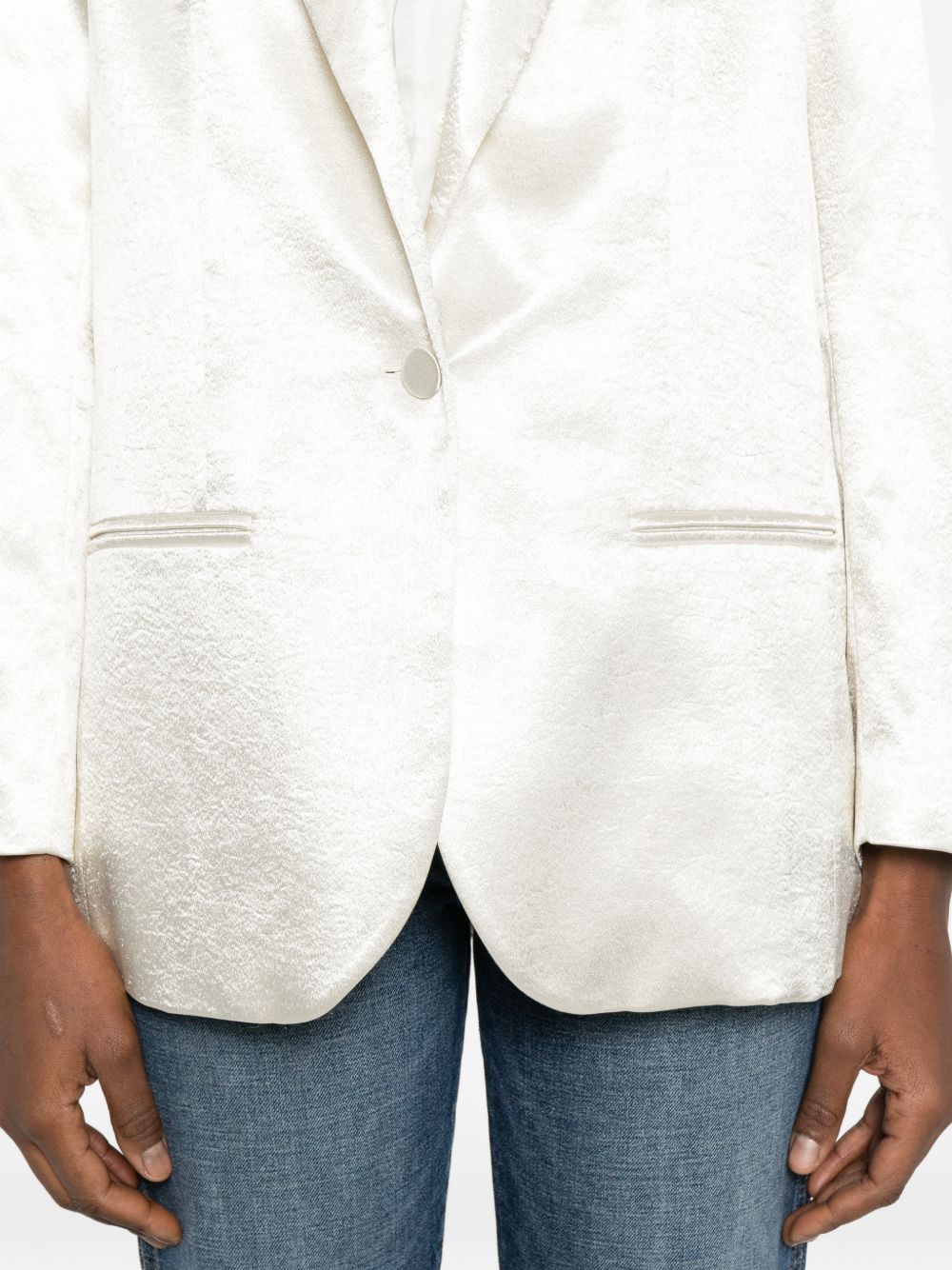 Alysi Women's Silk & Nylon Single-Breasted Blazer Jacket