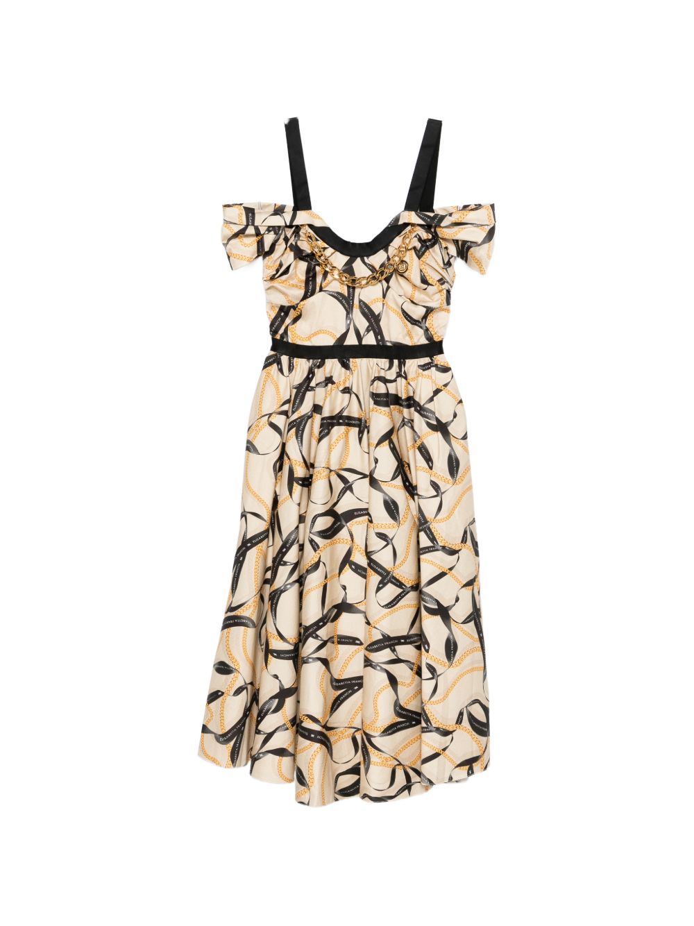 Elisabetta Franchi Women's Printed Cotton Midi Dress