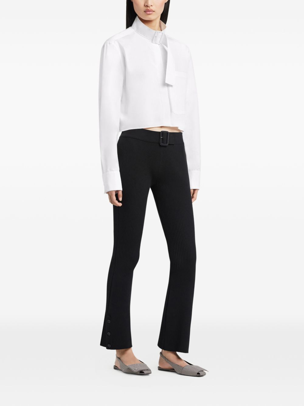 Courrã¨Ges Ribbed Knitted Trousers
