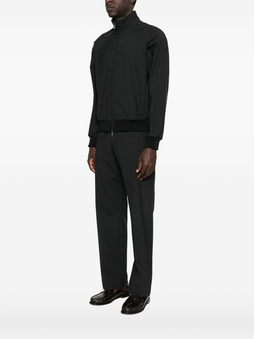 Emporio Armani Men's Wool Blend Bomber Jacket