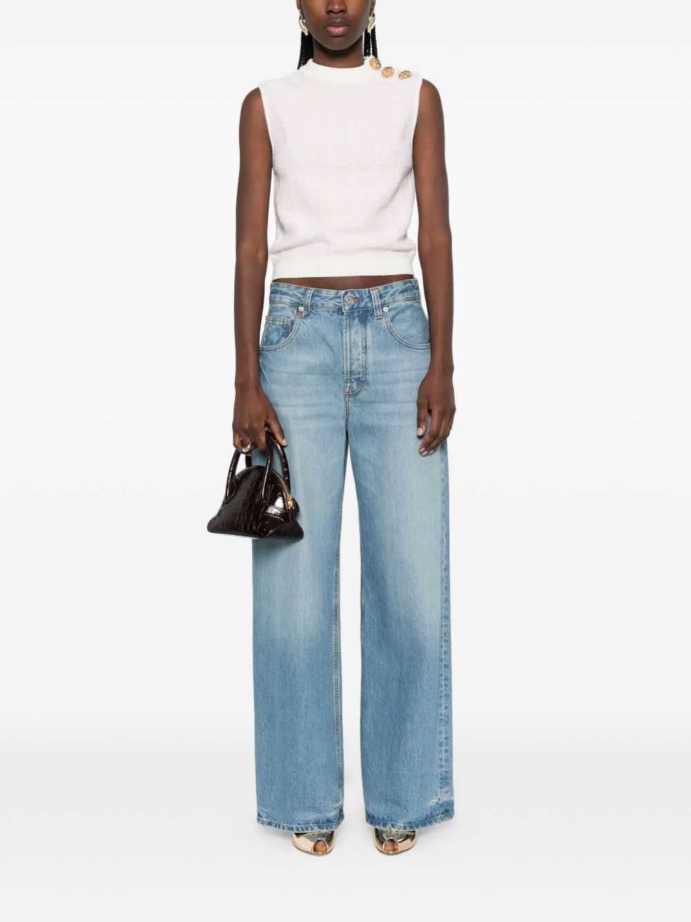 Balmain Women's Tweed Tank Top