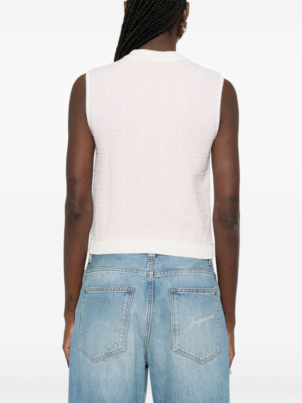 Balmain Women's Tweed Tank Top