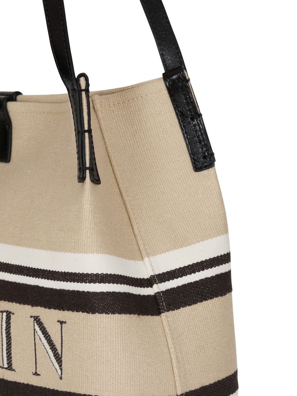 Balmain Women's Medium Release Shopper Bag In Canvas And Calfskin