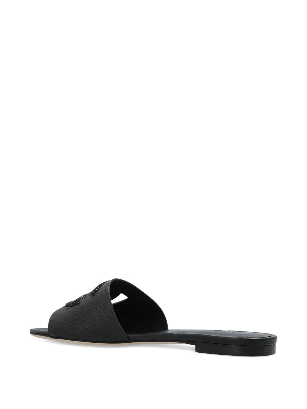 Dolce & Gabbana Women's-Dg-Logo Leather Slides