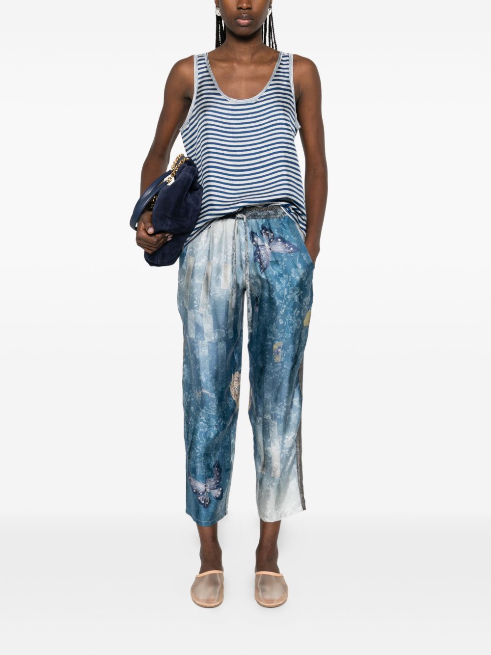 Pierre Louis Mascia Women's Striped Silk Tank Top