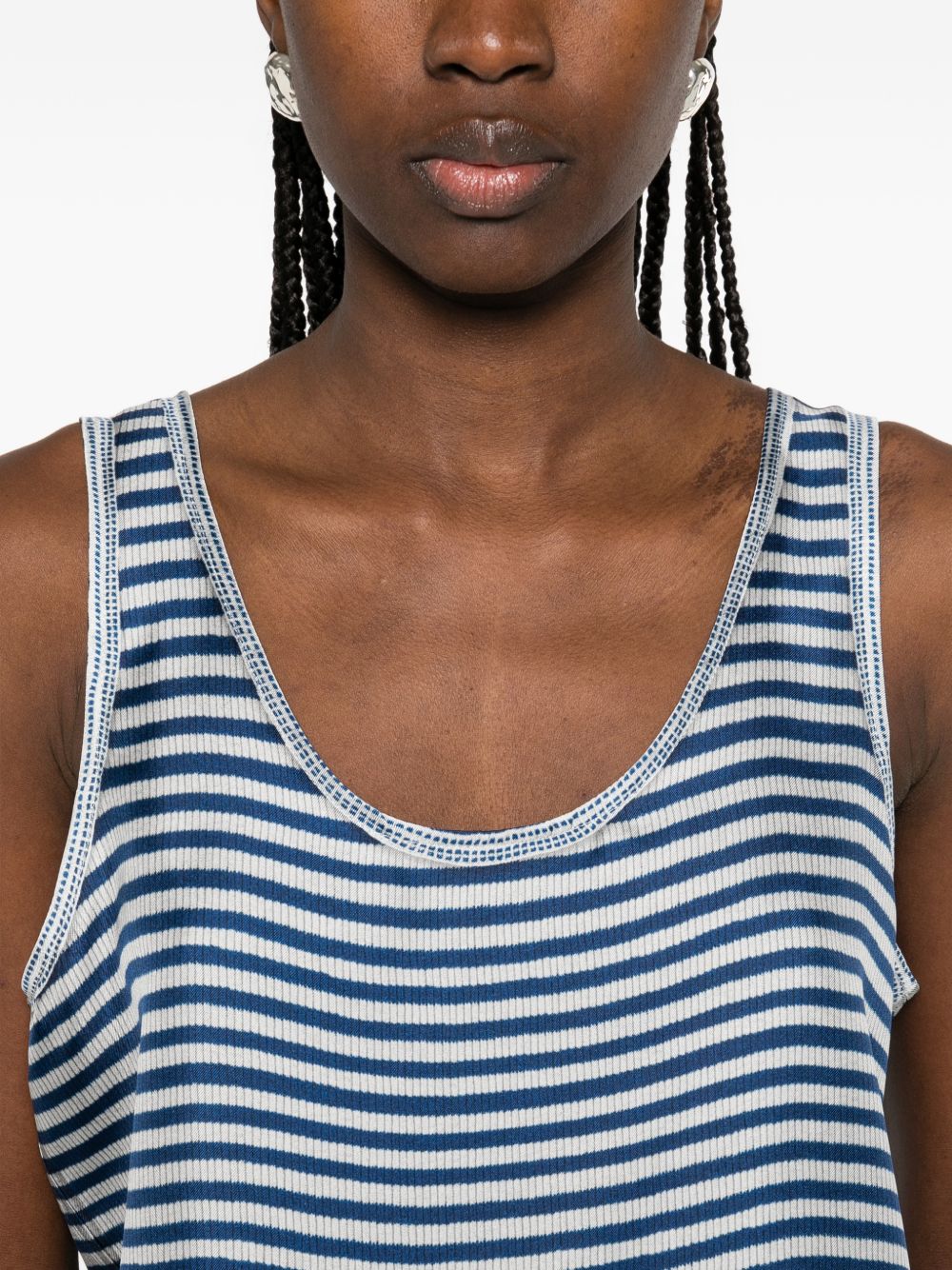 Pierre Louis Mascia Women's Striped Silk Tank Top