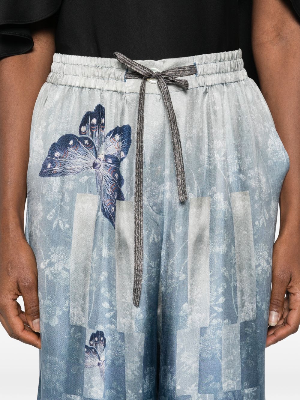 Pierre Louis Mascia Women's Printed Silk Trousers