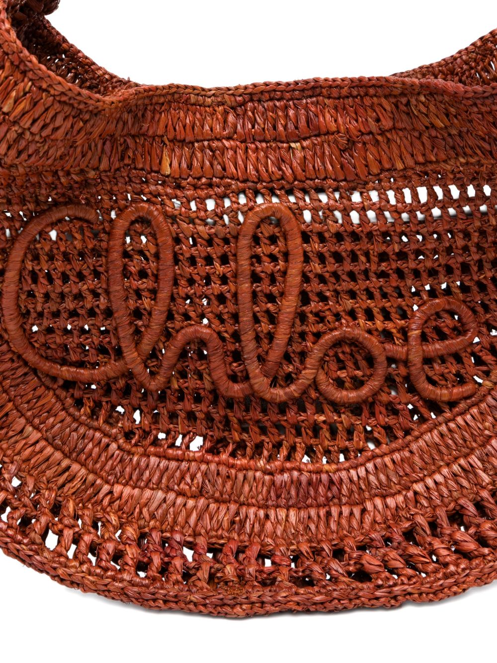 Chloã© Summer Banana Raffia Hobo Bag