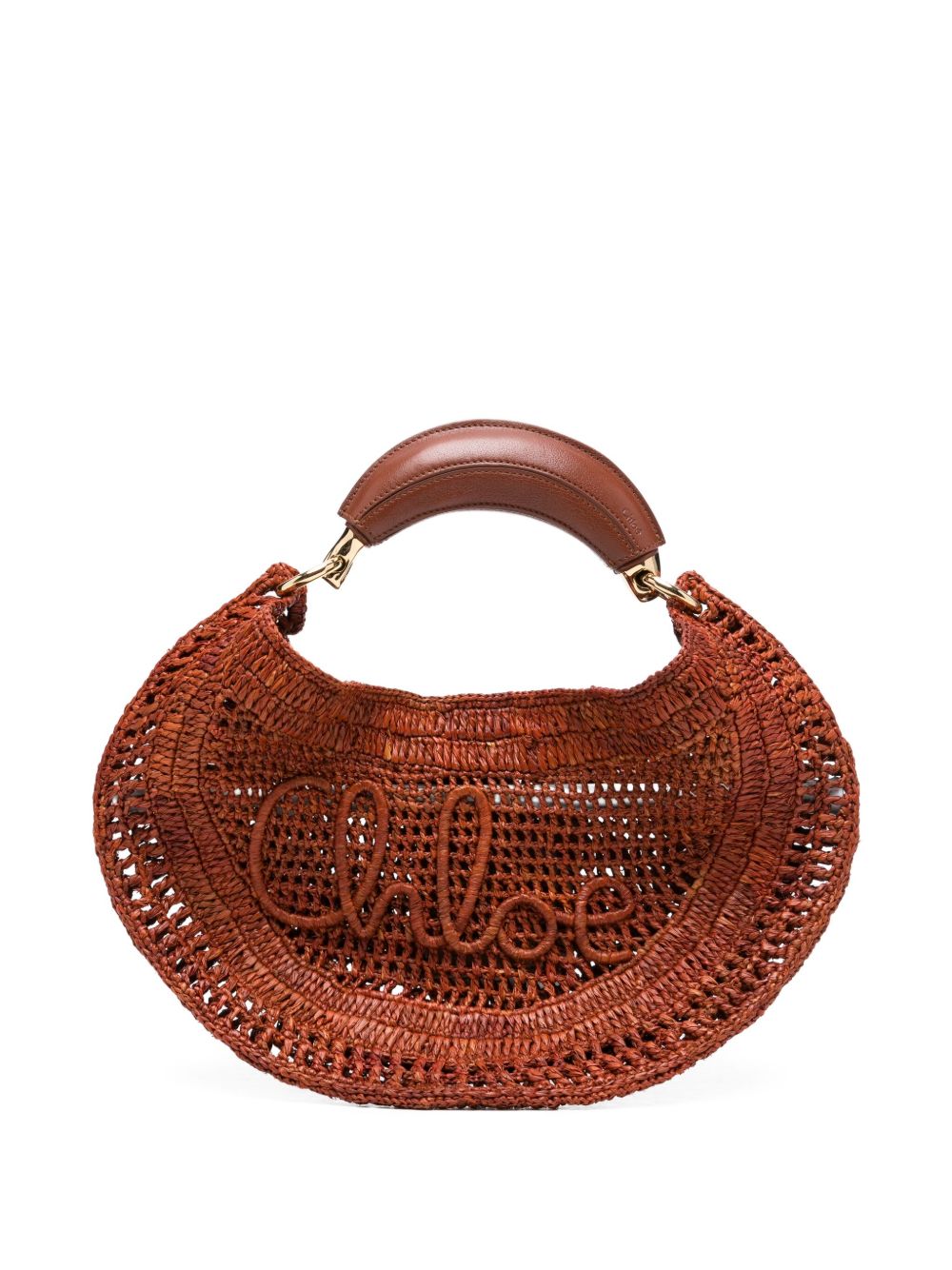 Chloã© Summer Banana Raffia Hobo Bag
