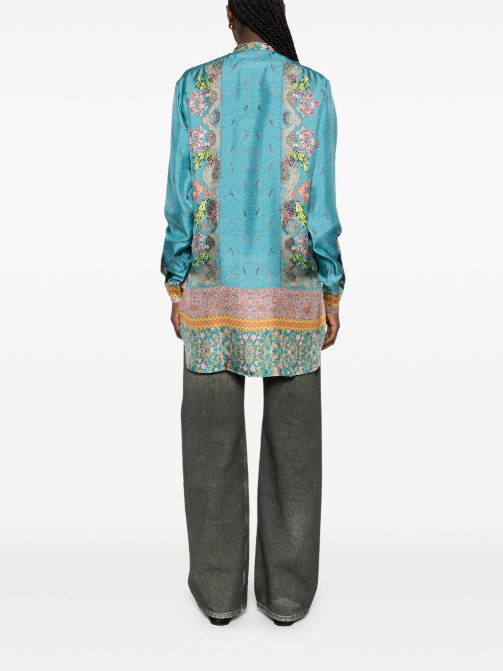 Pierre Louis Mascia Women's Printed Silk Shirt