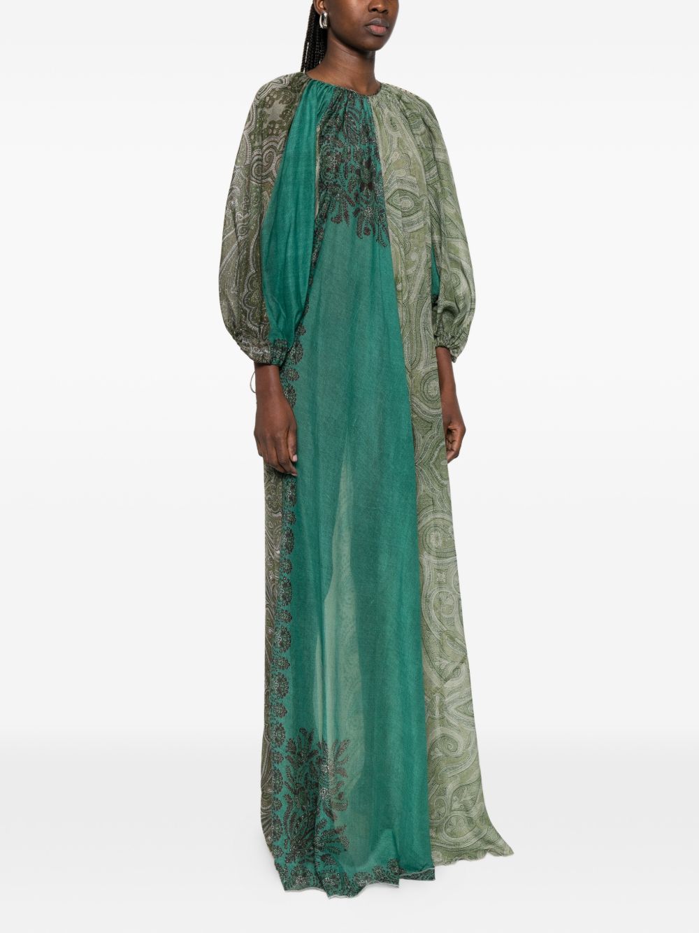 Pierre Louis Mascia Women's Silk And Cotton Blend Long Dress