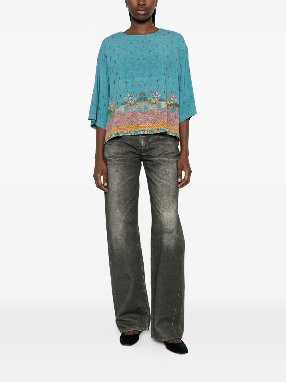 Pierre Louis Mascia Women's Printed Silk Blouse