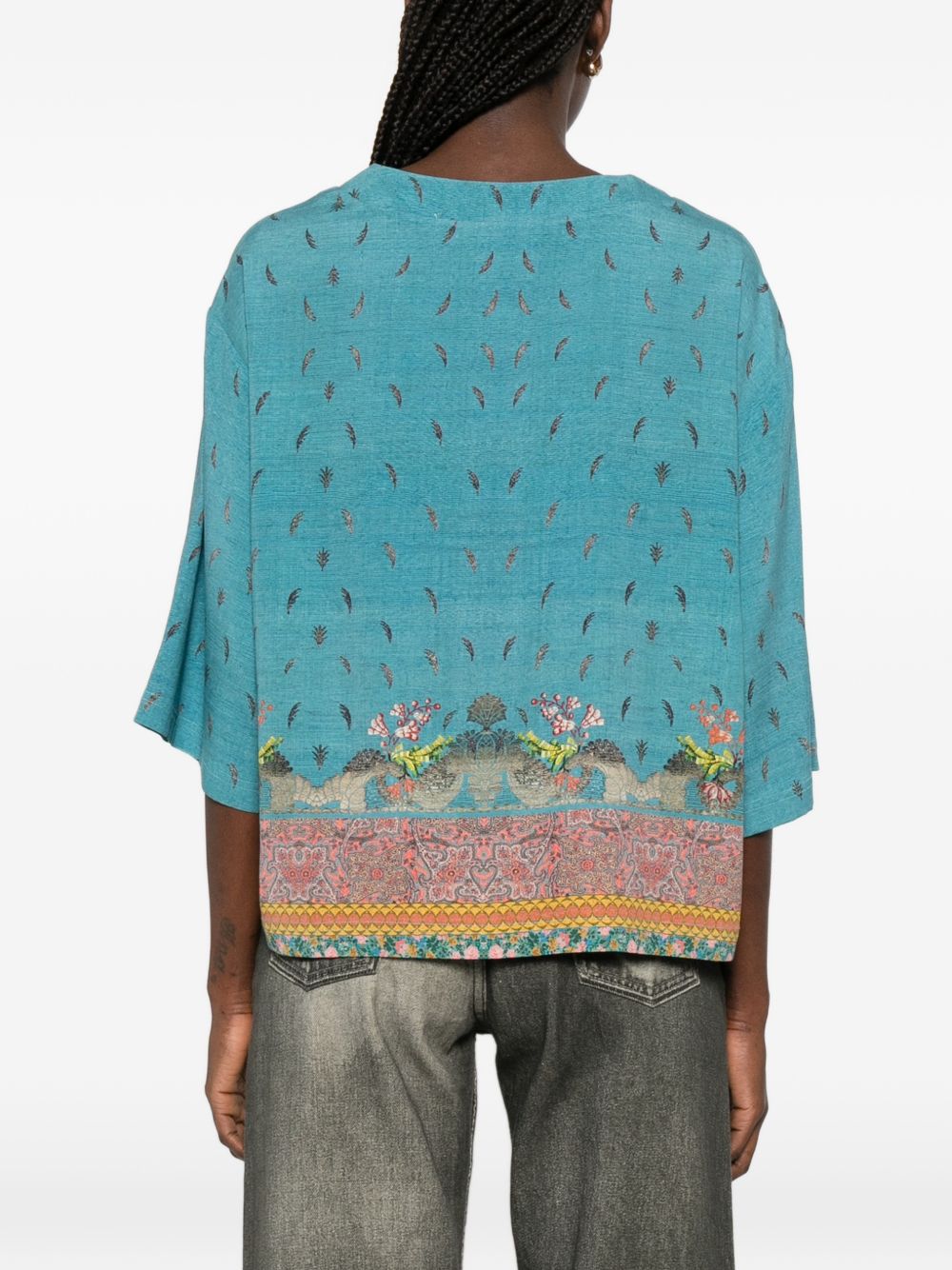 Pierre Louis Mascia Women's Printed Silk Blouse