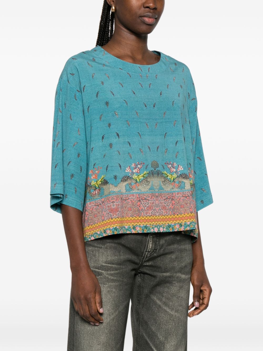 Pierre Louis Mascia Women's Printed Silk Blouse