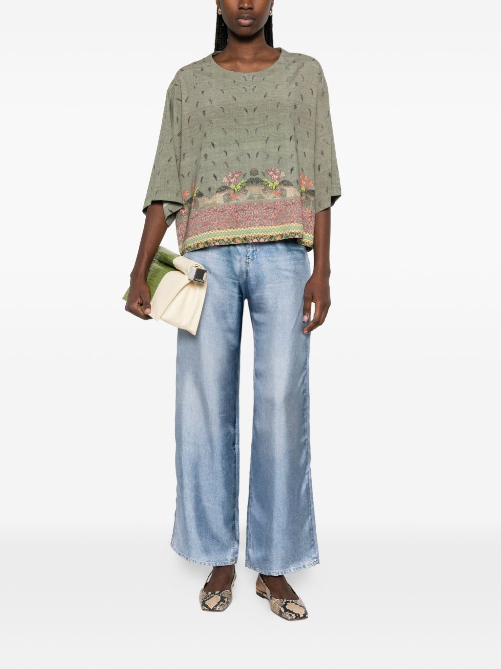 Pierre Louis Mascia Women's Printed Silk Blouse