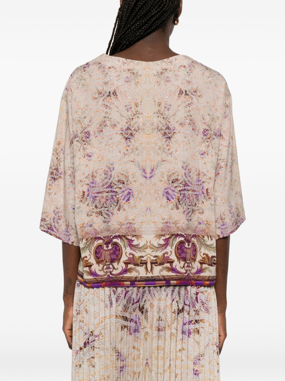Pierre Louis Mascia Women's Printed Silk Blouse