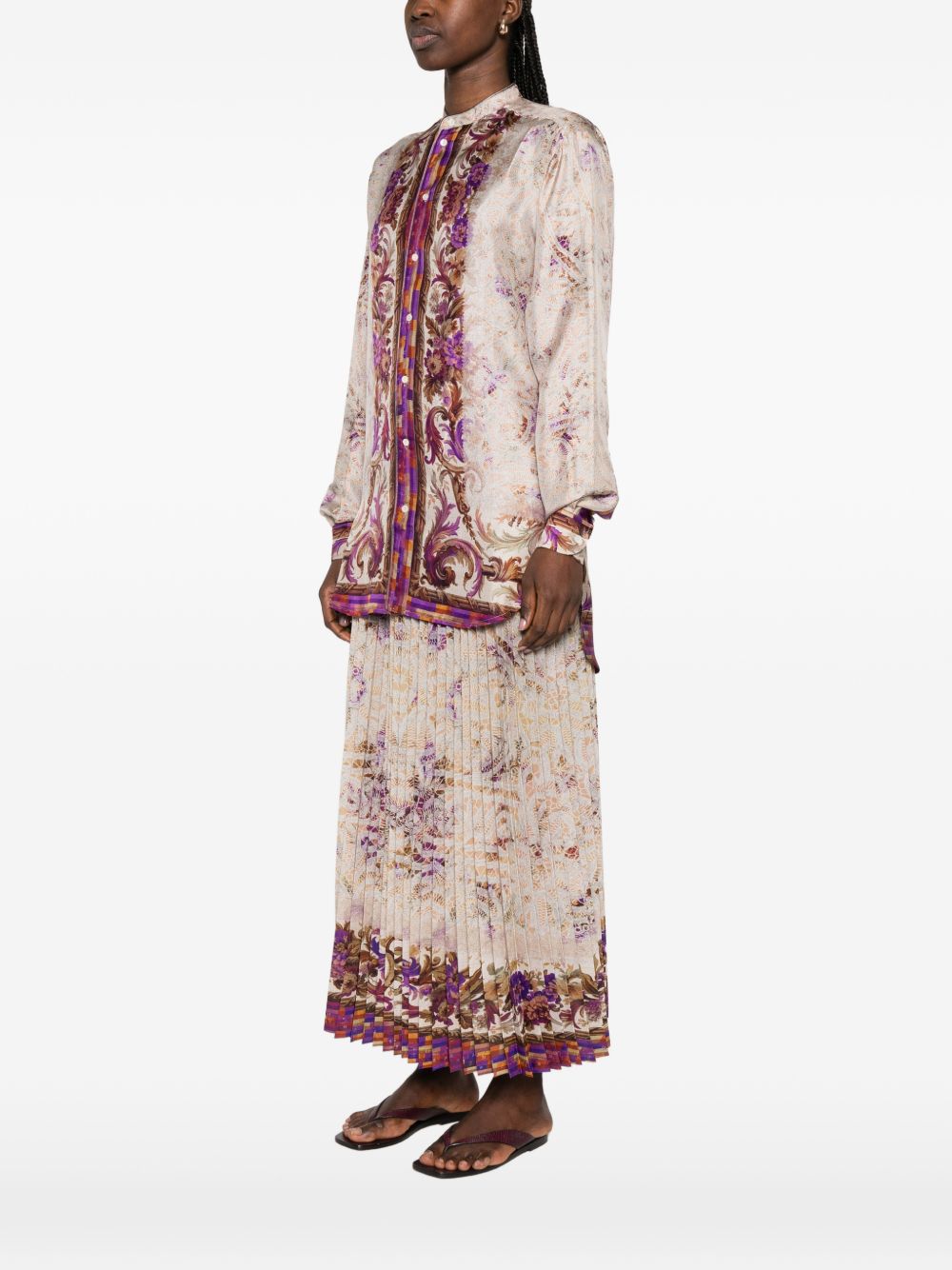 Pierre Louis Mascia Women's Printed Silk Shirt