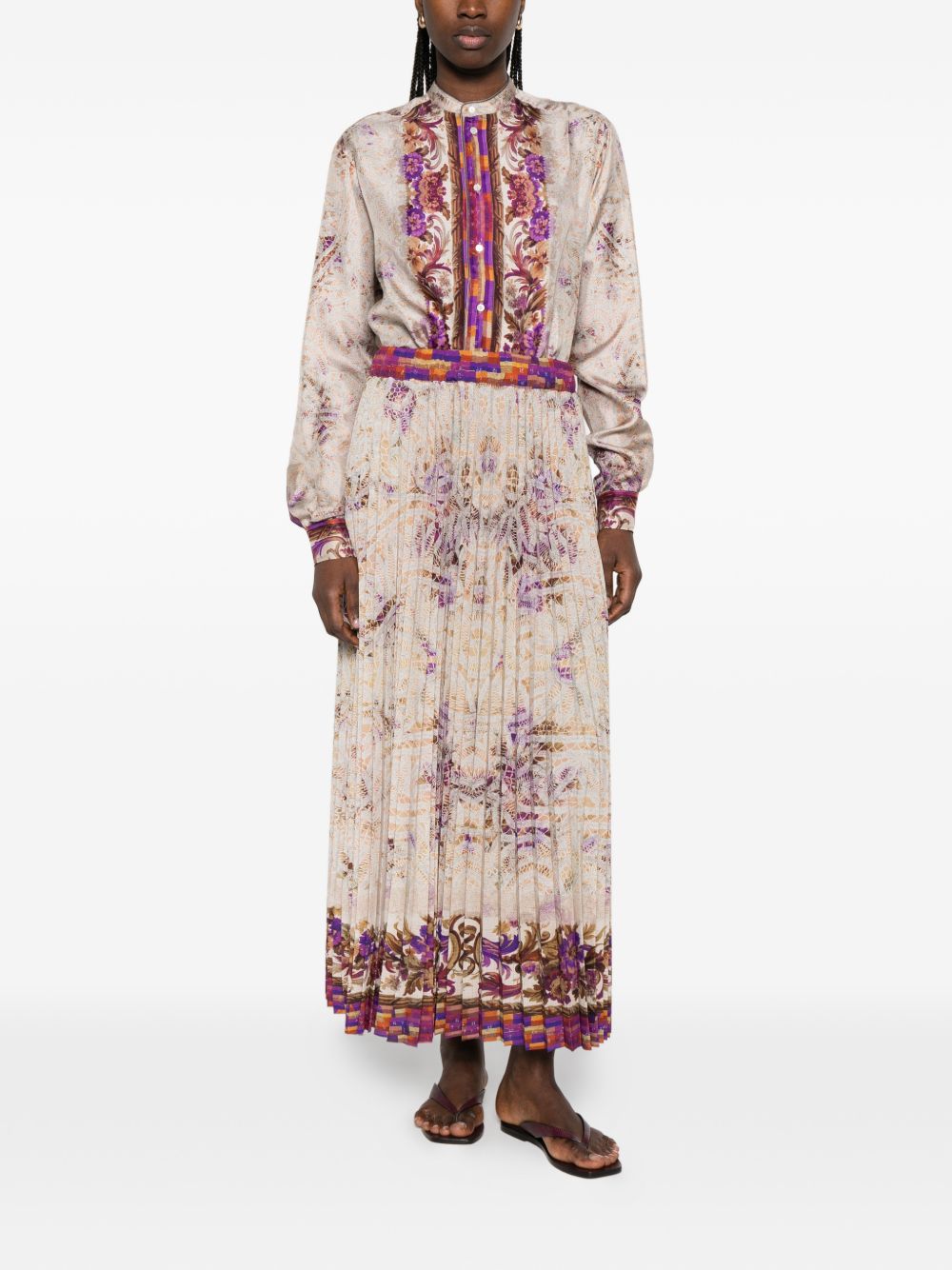 Pierre Louis Mascia Women's Printed Silk Skirt
