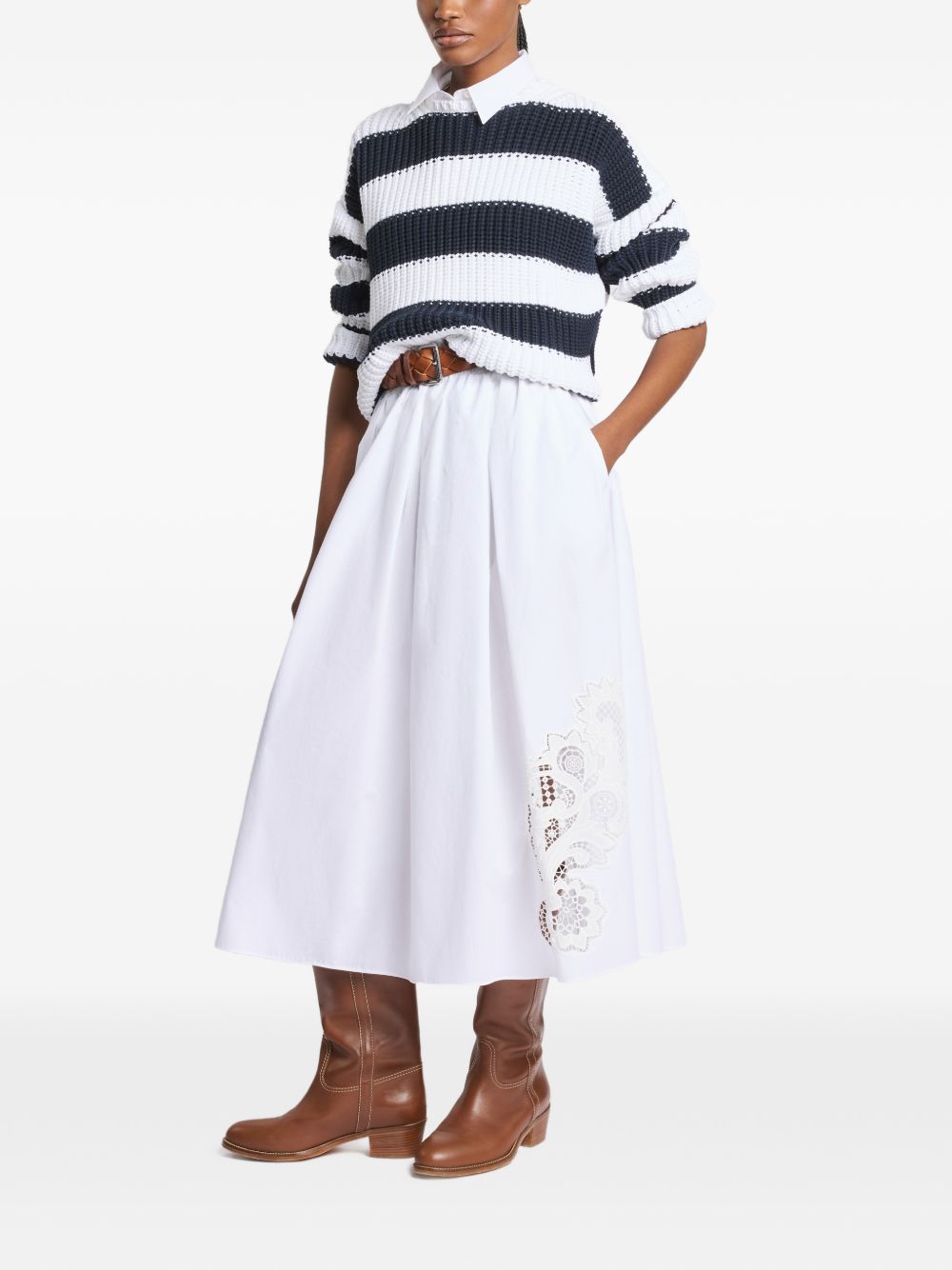 Fay Women's A-Line Cotton Long Skirt