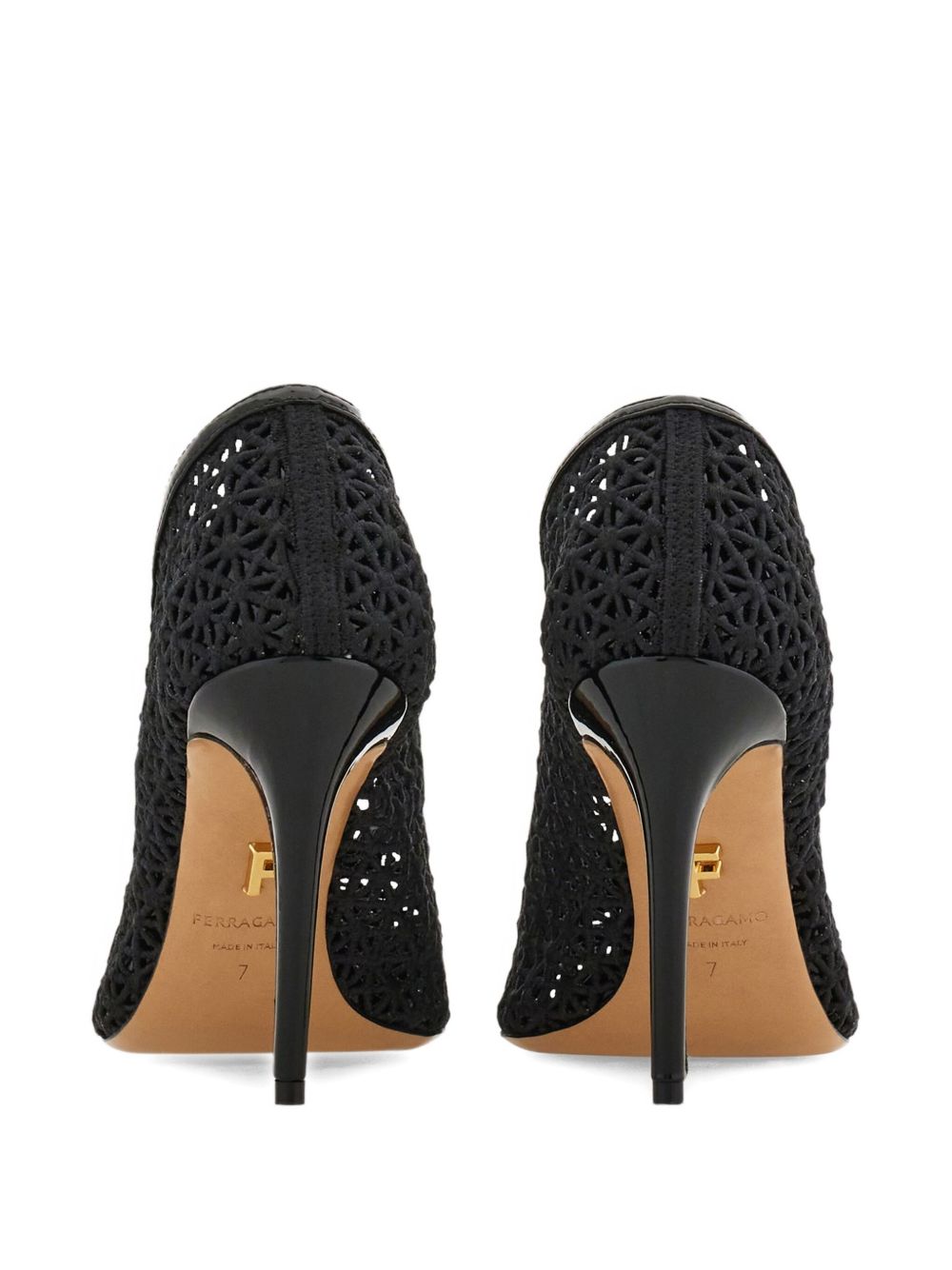 Ferragamo Women's 90Mm Macramé Pumps