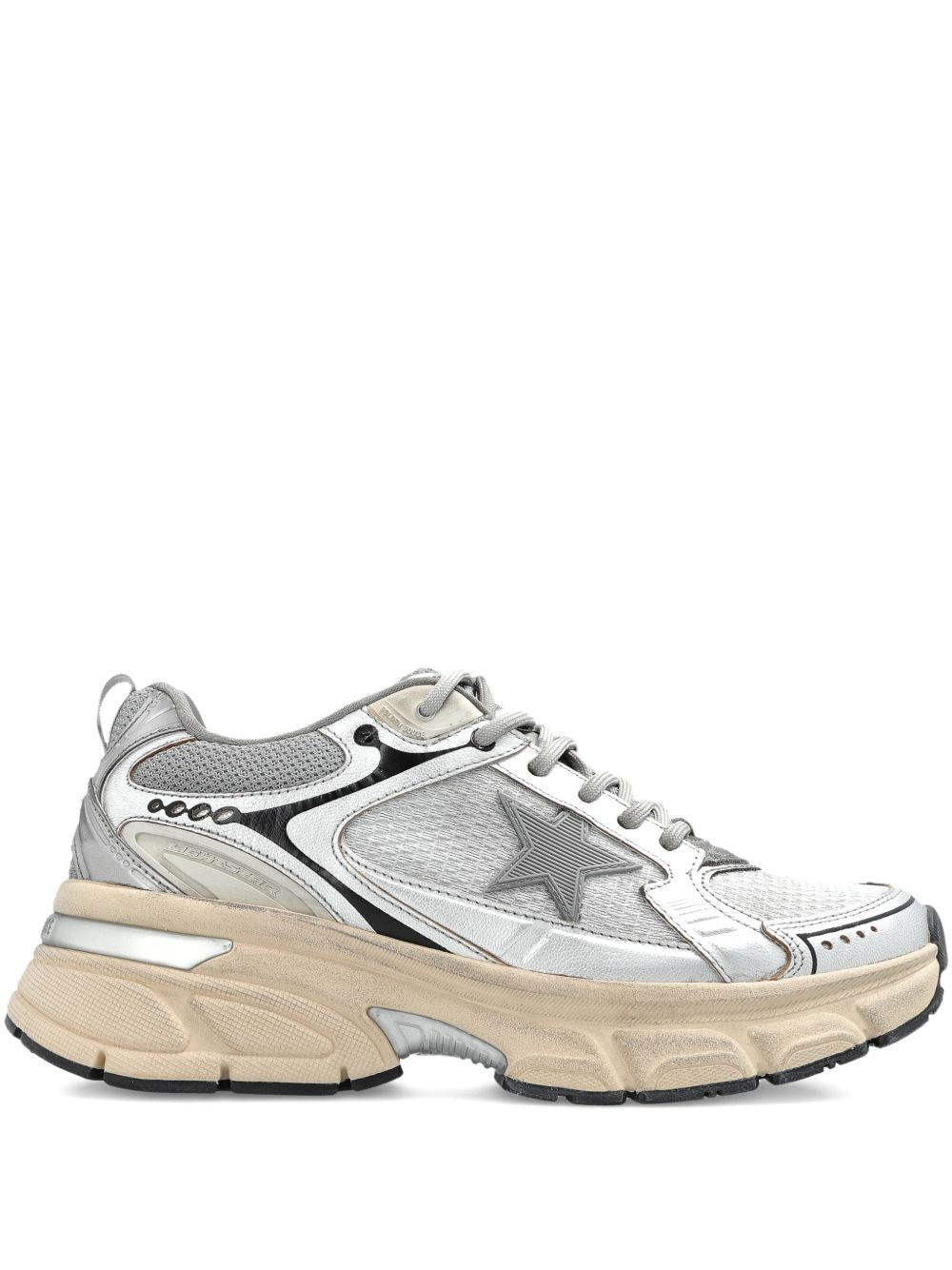 Golden Goose Women's Lightstar Men's In Grey Mesh Sneakers