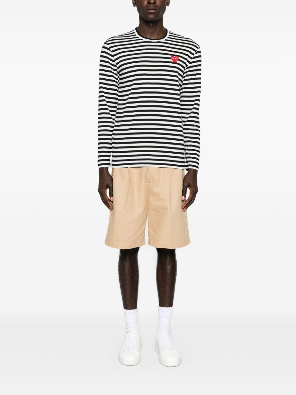 Comme Des Garã§Ons Striped Cotton T-Shirt