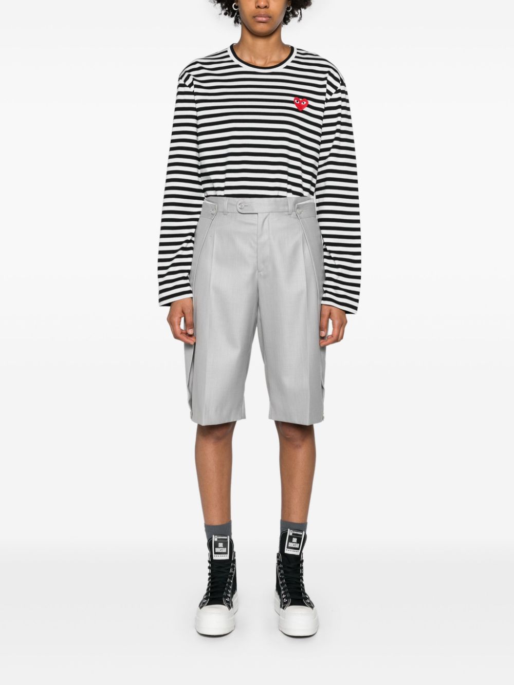 Comme Des Garã§Ons Striped Cotton T-Shirt