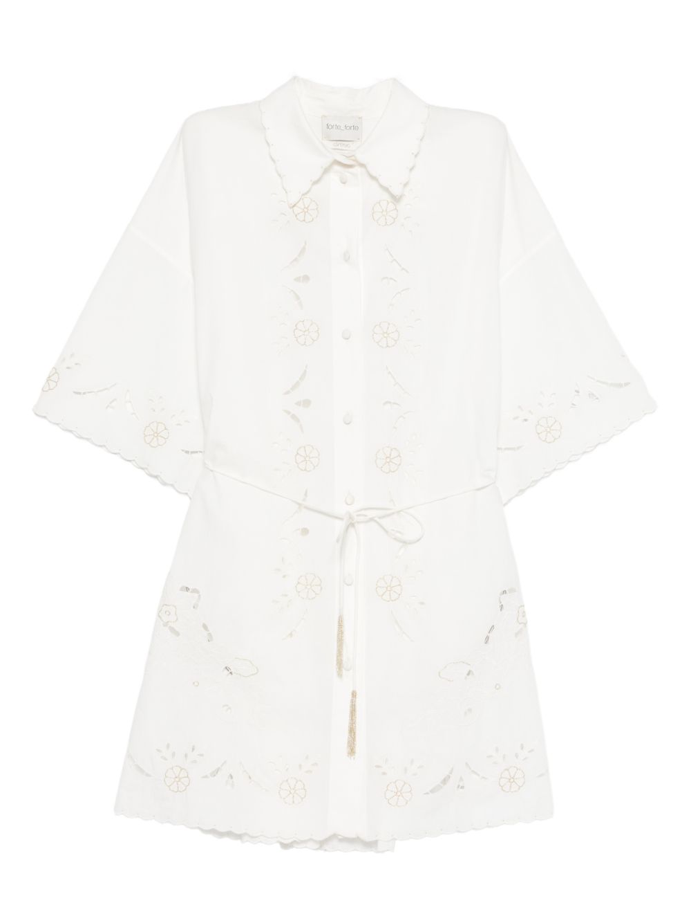 Forte Forte Women's Embroidered Cotton Shirtdress