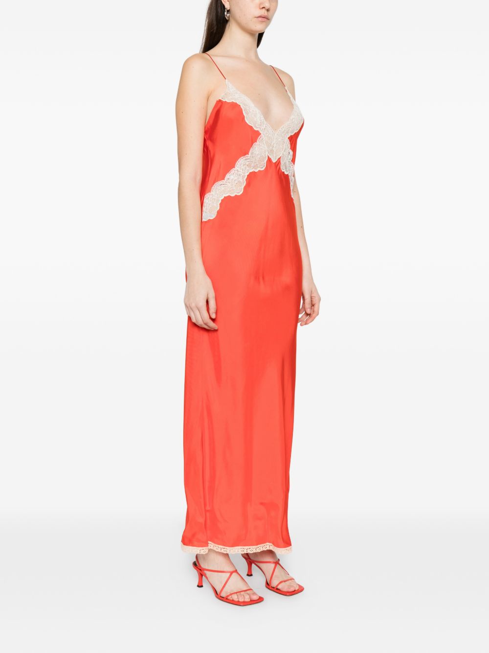 Forte Forte Women's V-Neck Thin Straps Long Slip Dress