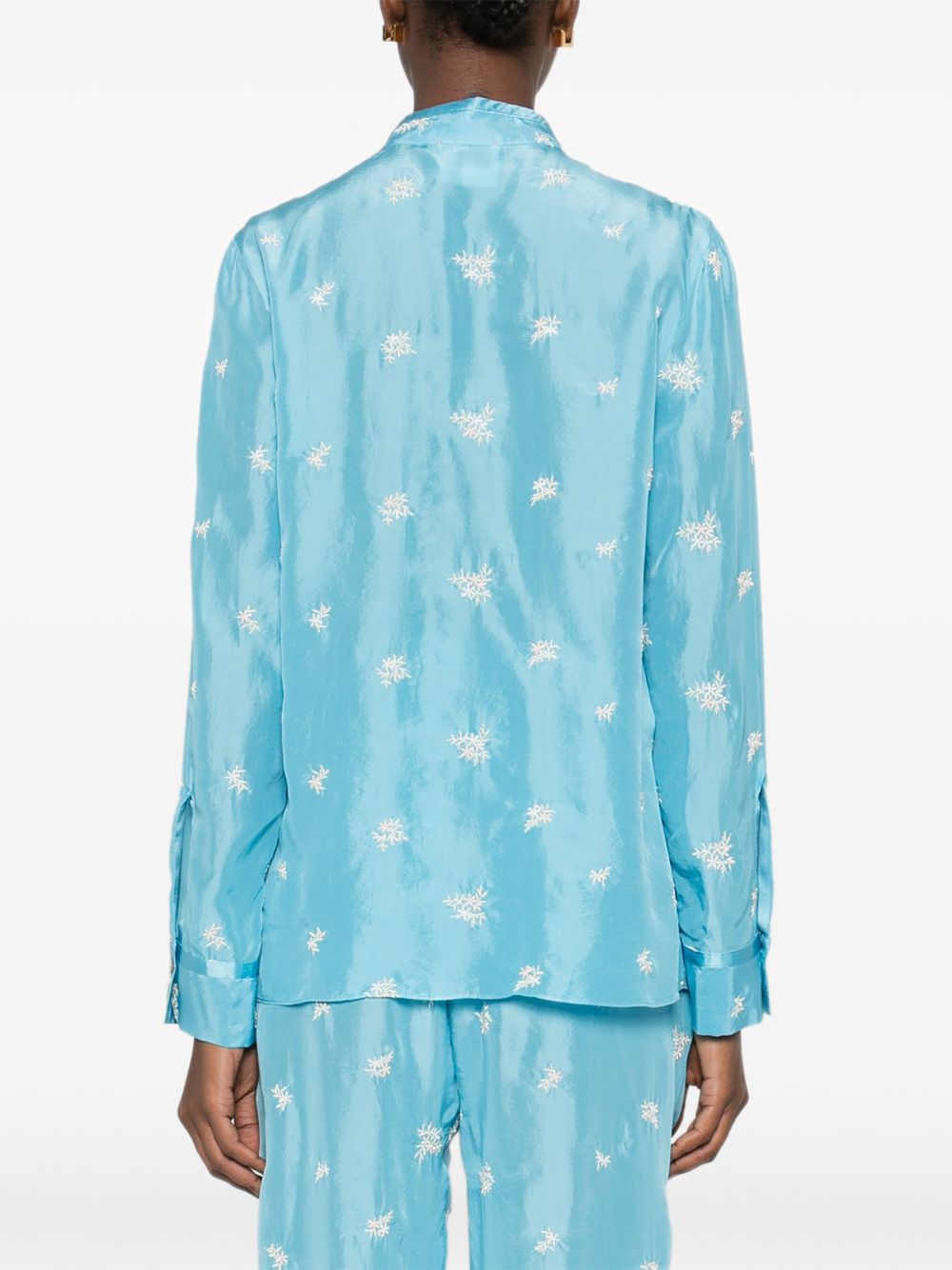 Forte Forte Women's Embroidered Silk Shirt
