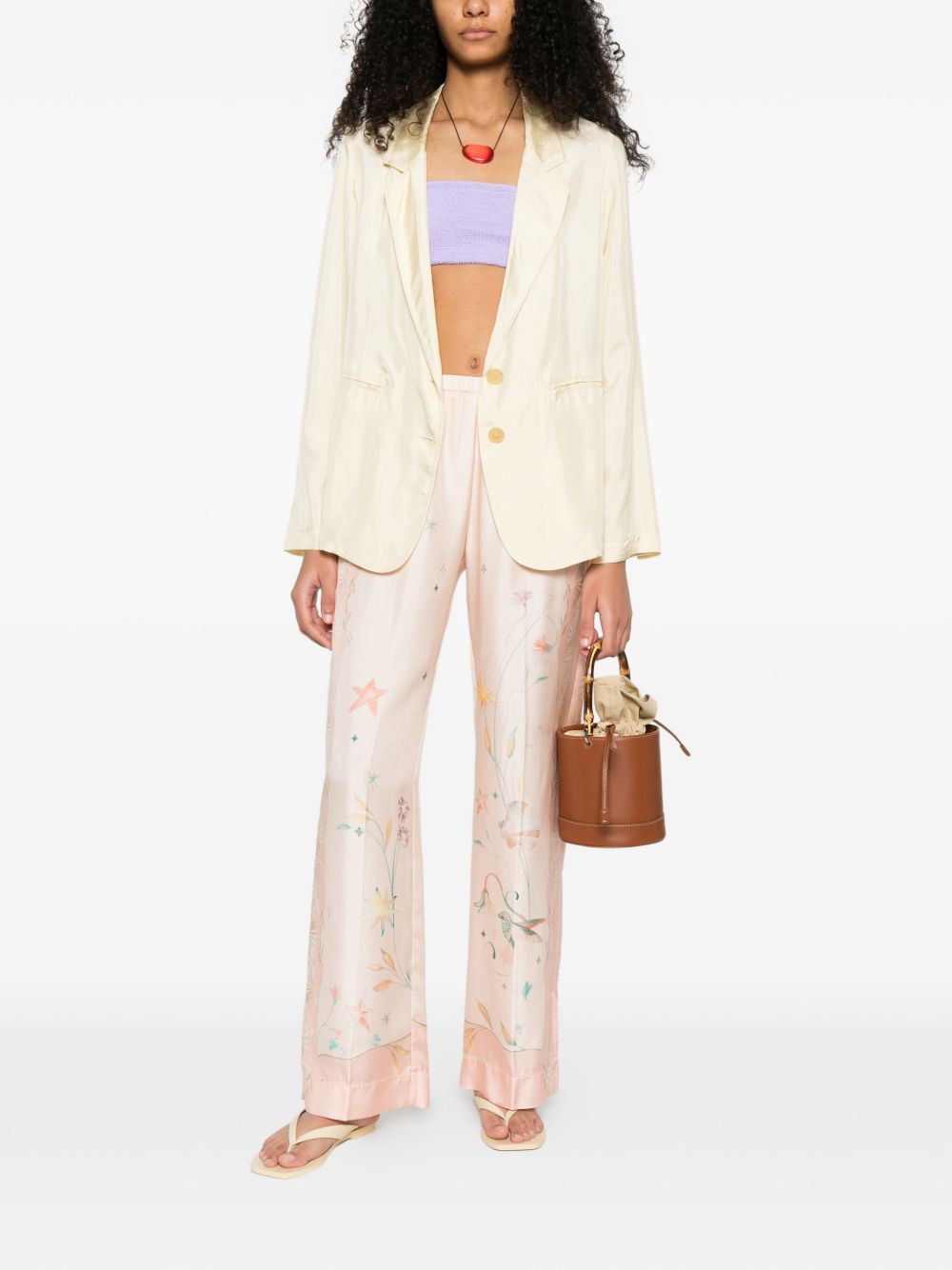 Forte Forte Women's Printed Silk Trousers