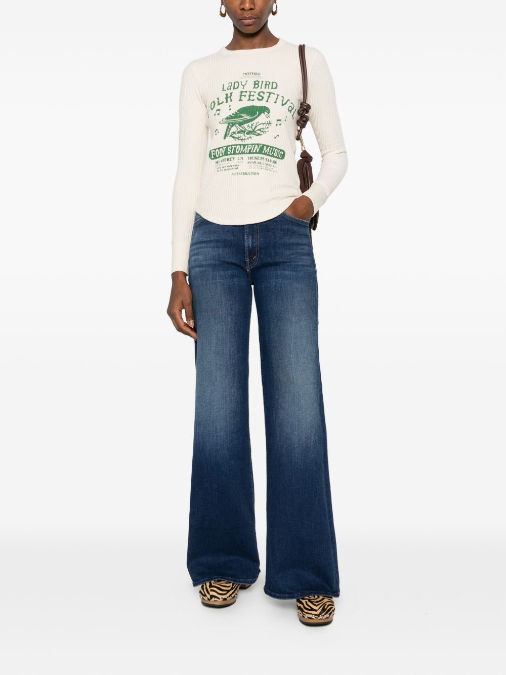 Mother Women's The Hustler Roller Sneak Denim Jeans