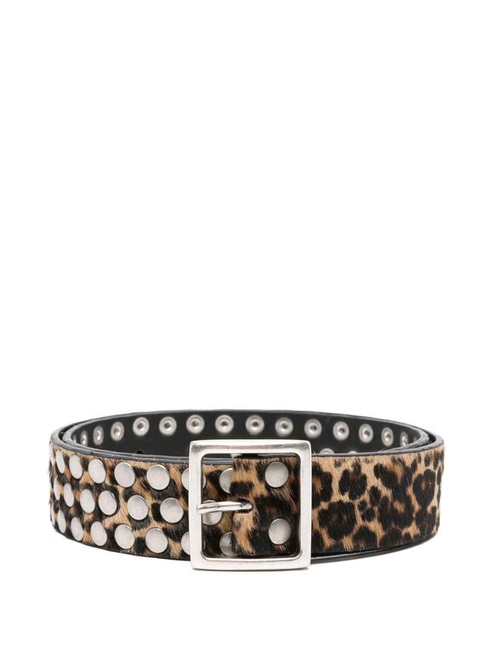 Golden Goose Women's Leopard-Pattern Studded Belt