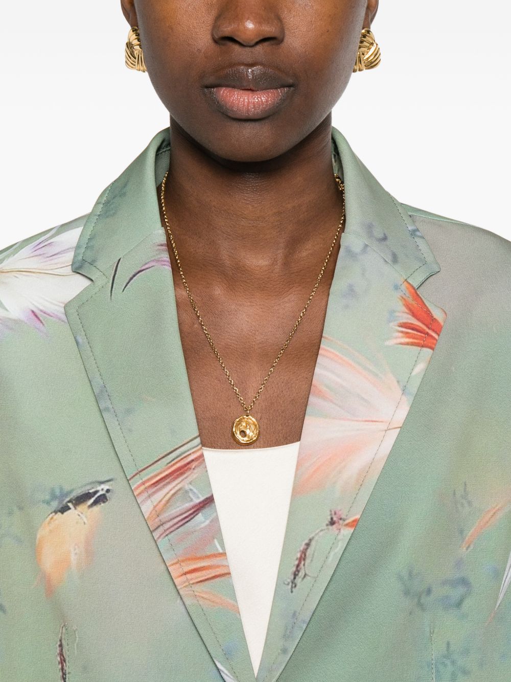 Sissiottostyle Women's Printed Single-Breasted Blazer Jacket