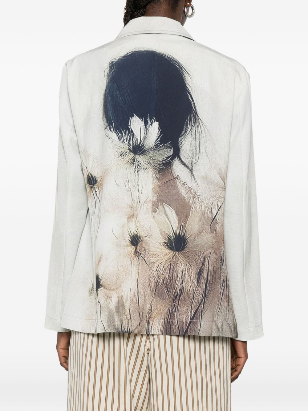 Sissiottostyle Women's Printed Single-Breasted Blazer Jacket