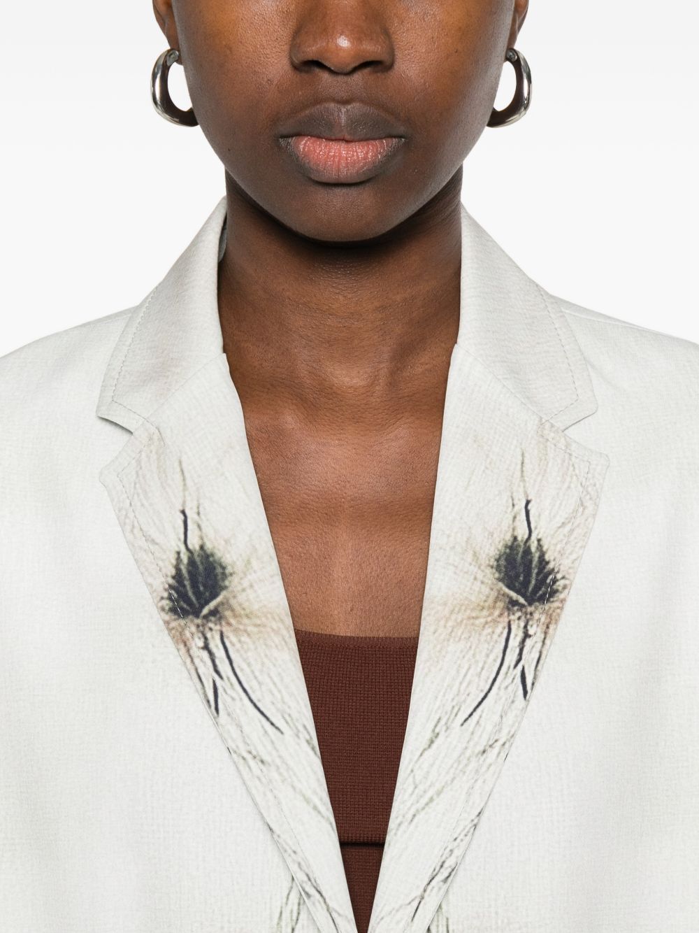 Sissiottostyle Women's Printed Single-Breasted Blazer Jacket