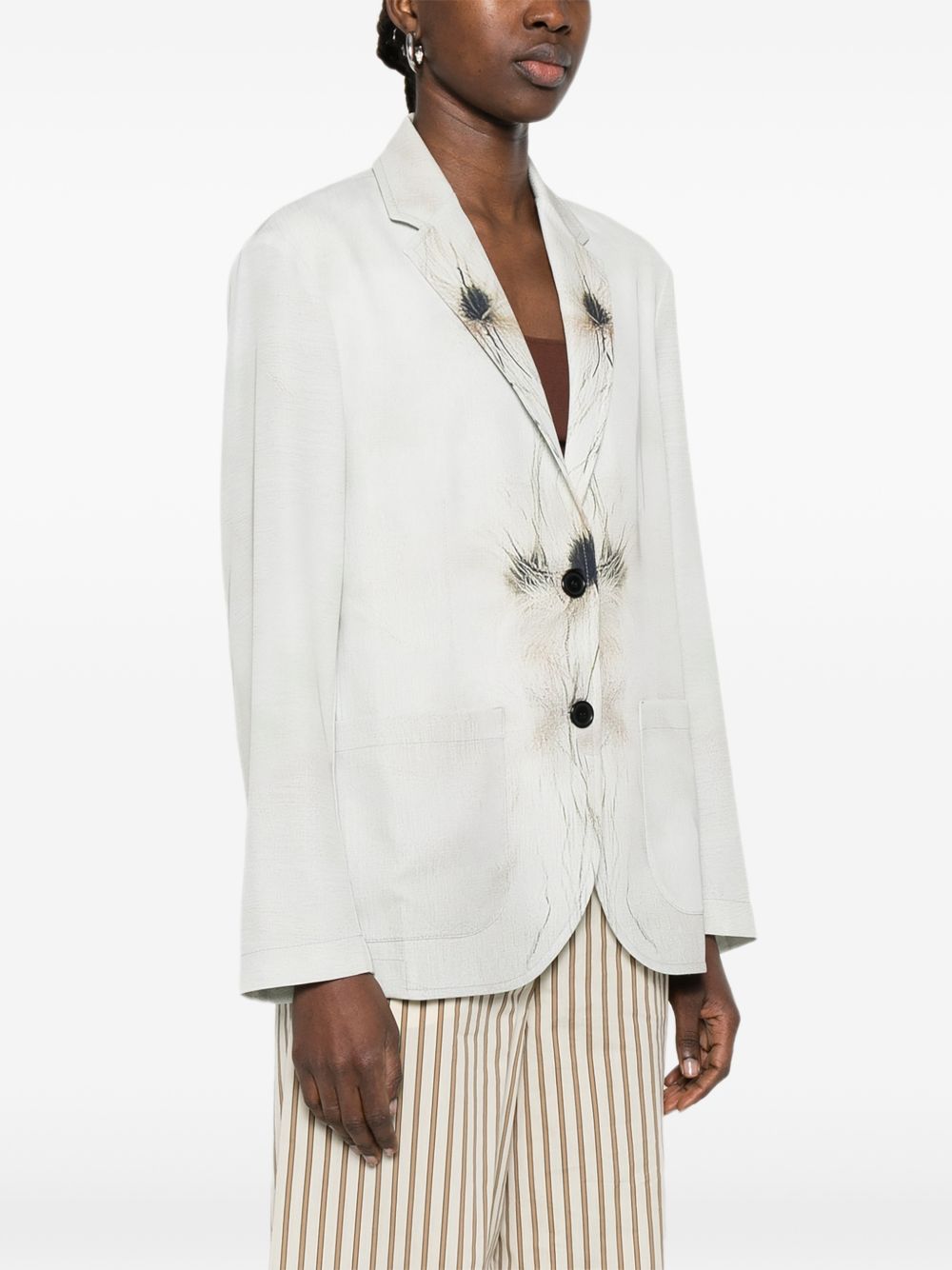 Sissiottostyle Women's Printed Single-Breasted Blazer Jacket