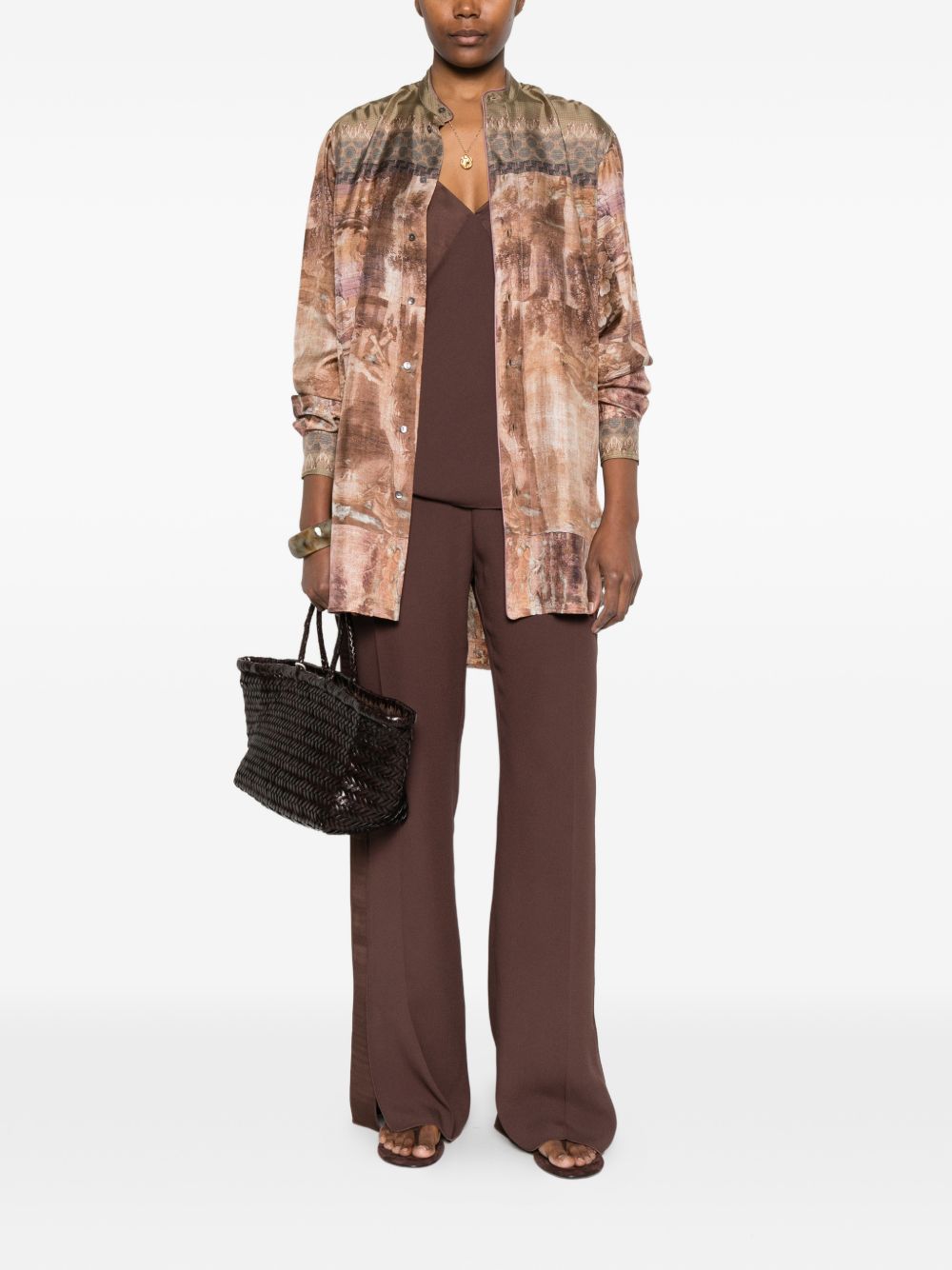 Pierre Louis Mascia Women's Printed Silk Shirt