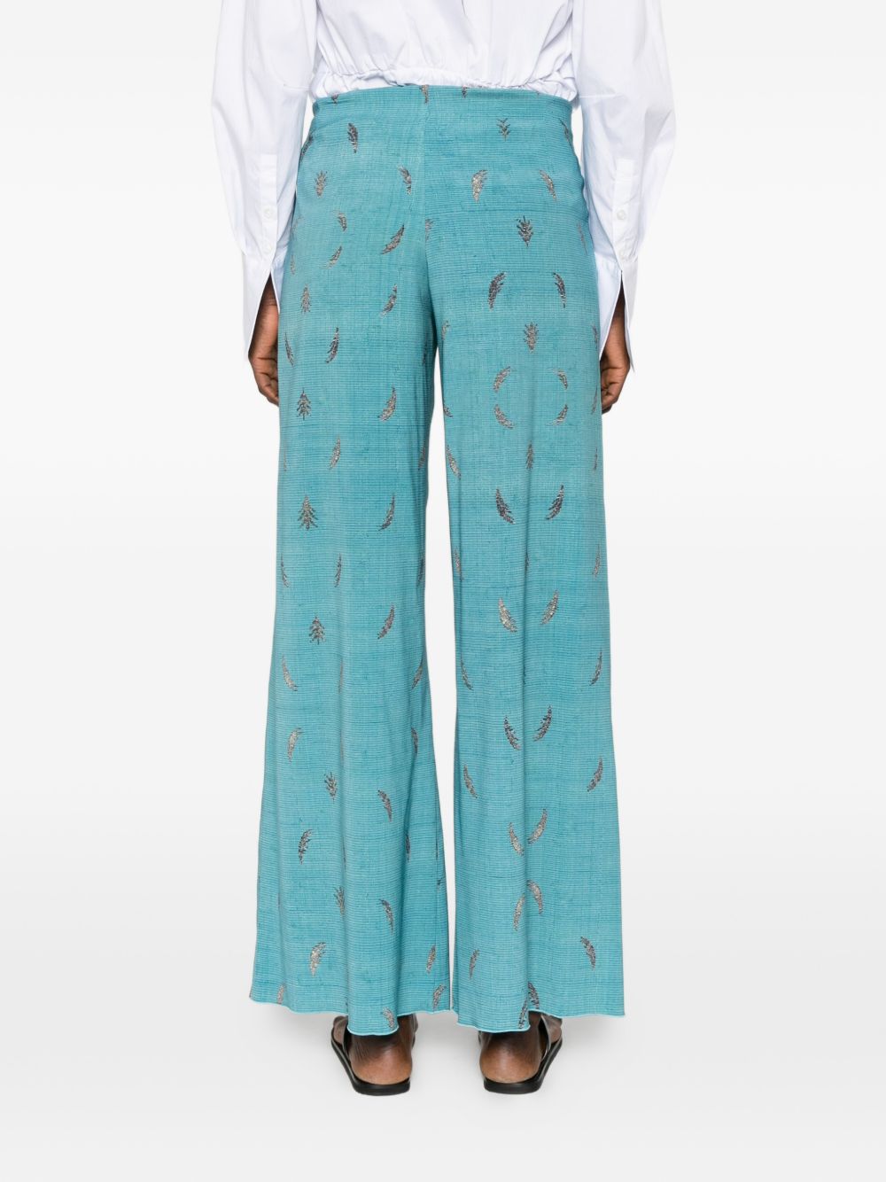 Pierre Louis Mascia Women's Printed Silk Trousers